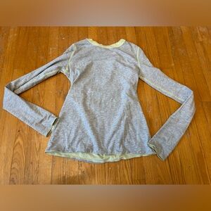 Ivivva reversible light green and grey Long Sleeve Shirt